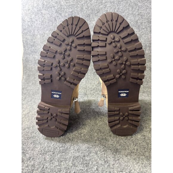 Nordstrom 9.5M Nomoonie-Lea Tan Suede Lace-Up Ankle Boots - Picture 14 of 16